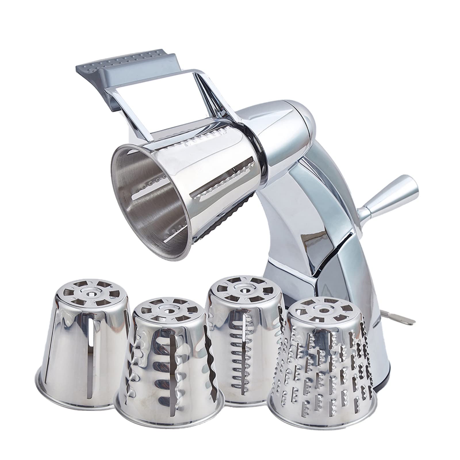 304 Stainless Steel Vegetable Chopper - 5-in-1 Kitchen Food Processor with Blades for Slicing, Dicing & Shredding Fruits & Vegetables | Perfect for Salad Prep, Meal Prepping & Healthy Cooking