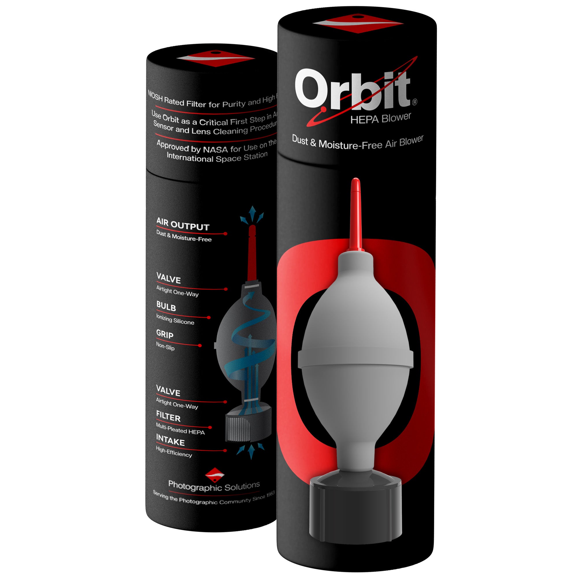 Photographic Solutions Orbit HEPA Blower - Dust-Free Air Blower for Camera Sensors & Electronics Cleaning | Perfect for DSLR Maintenance & Studio Equipment Care