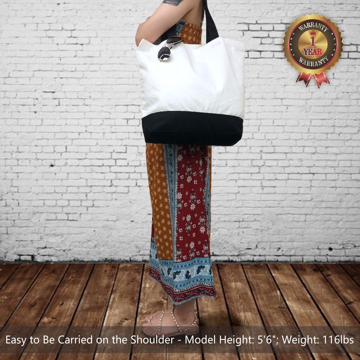 TOPDesign 24-Pack Heavy Duty 12oz Cotton Canvas Tote Bags | Reusable Eco-Friendly Grocery Shopping Bags | Two-Tone Fashion Totes for Crafts, DIY Projects & Creative Designs | Perfect for Farmers Markets, Beach Trips & Everyday Use