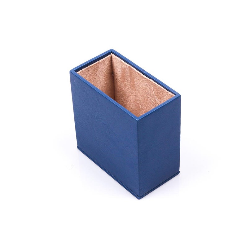 Premium MOOG Leather Desk Organizer Set - Double Document Tray in Blue (10-Piece) for Office, Home, or Executive Workspace Organization