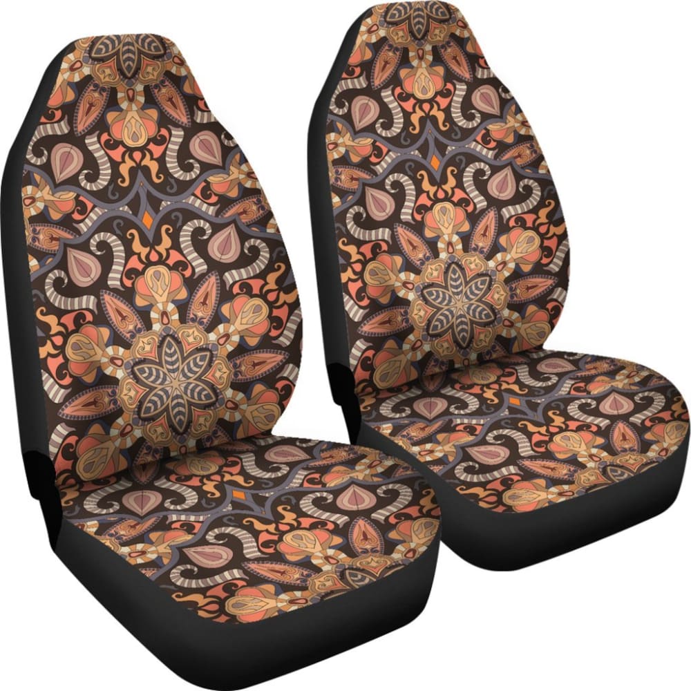 Boho Dream Mandala Car Seat Covers - Floral Bohemian Style Universal Fit for Cars, SUVs & Trucks - Perfect for Road Trips, Daily Commutes & Boho Interior Styling