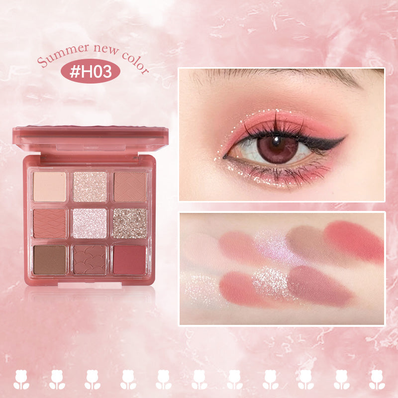 HOLD LIVE Pink Blush Ripple Frost Eyeshadow Palette - 18 Color Matte & Shimmer Makeup Set for Day & Night Looks - Perfect for Party, Wedding & Everyday Makeup