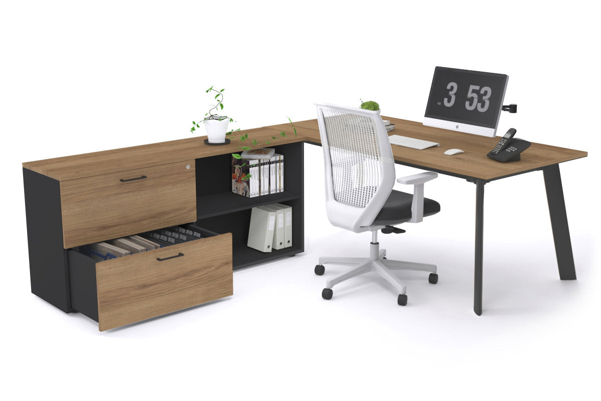 Switch Executive Setting With Uniform Spine Black Frame [1600L x 700W] - Premium Office Desk for Modern Workspace & Home Office