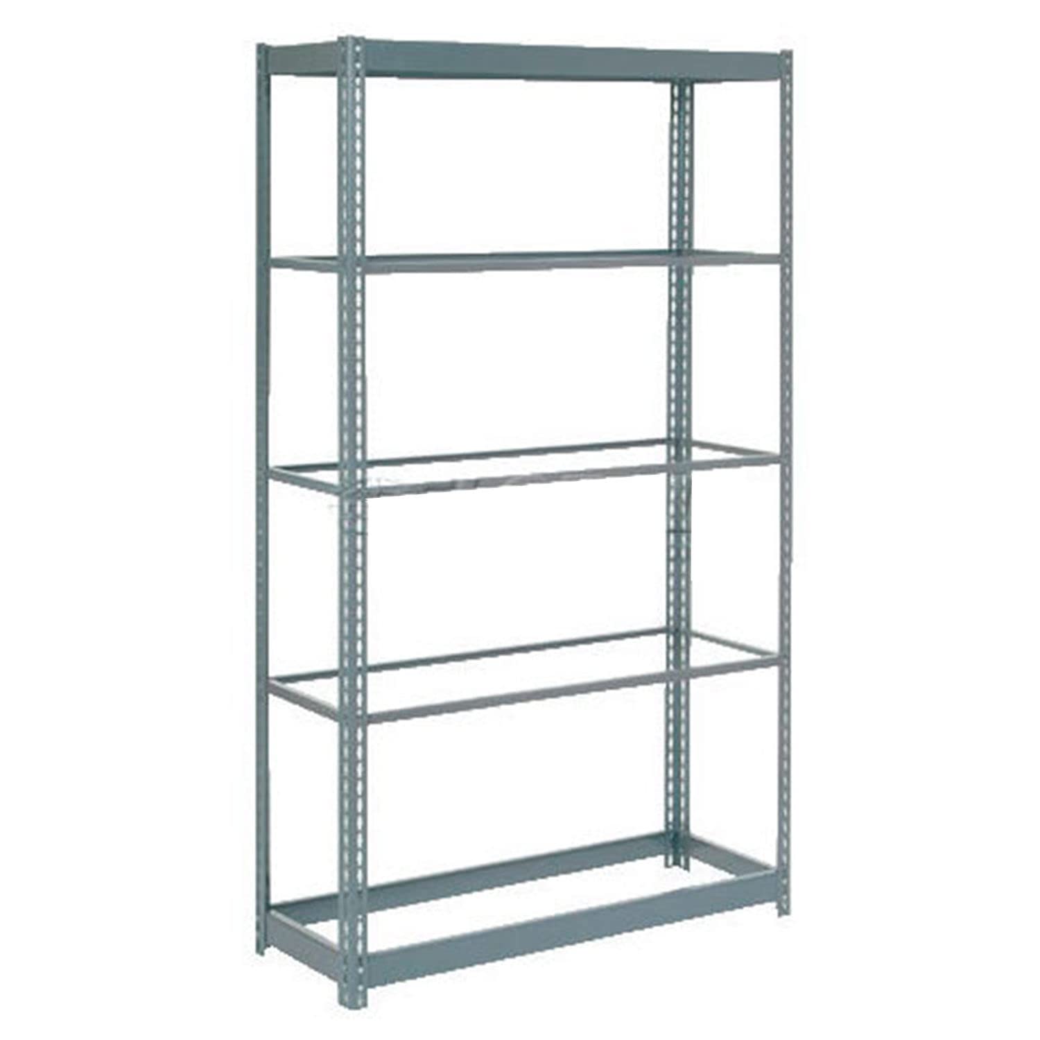 Heavy Duty Boltless Shelving Unit 36x18x96 Inches - 5-Tier Industrial Storage Rack for Warehouse, Garage & Home Organization