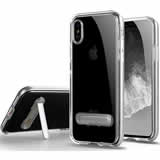 Apple iPhone 7 Clear Gel Case with Stand - Slim Protective Cover with Kickstand (Silver) - Perfect for Watching Videos, Video Calls & Hands-Free Use