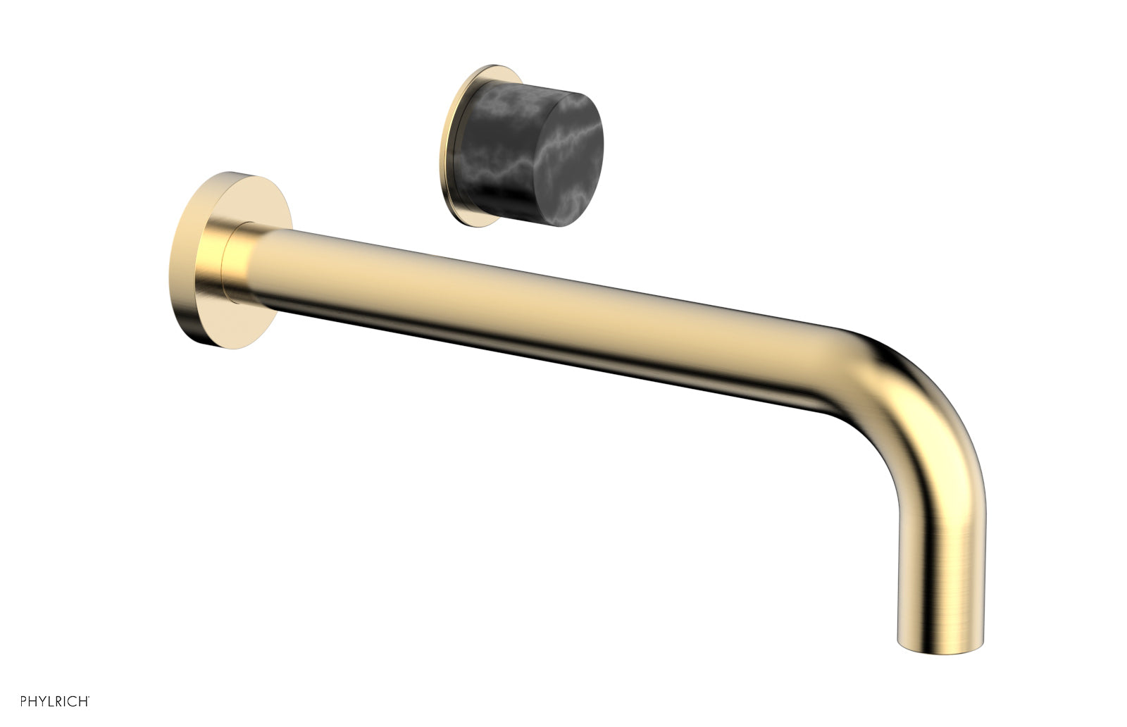 Premium Black Marble Single Handle Wall Mount Bathroom Faucet - Basic II 10