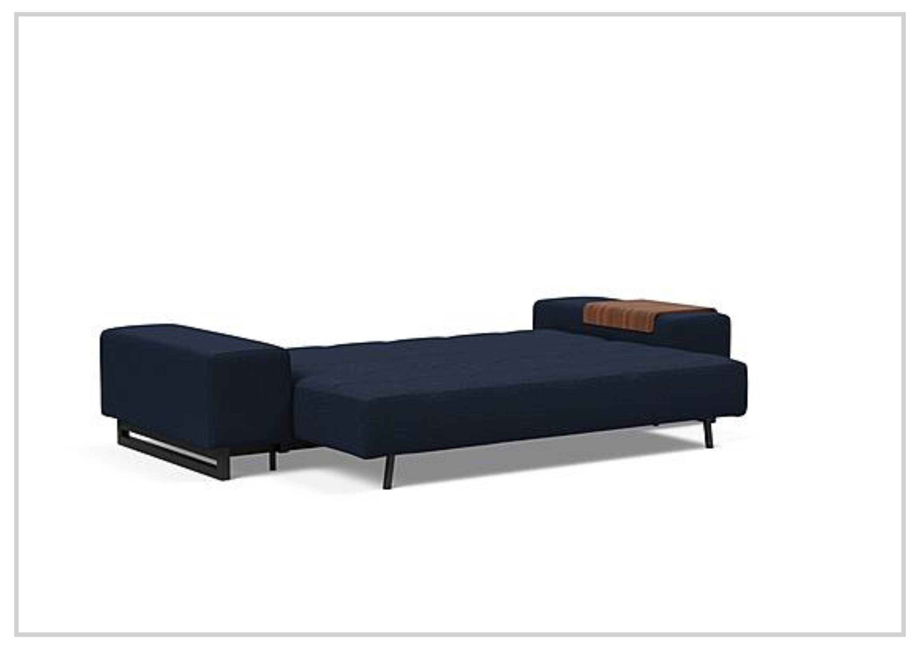 Innovation Living Grand DEL 2-Seater Fabric Sleeper Sofa with Ottoman - Convertible Bed & Lounge Chair for Small Spaces, Guest Rooms & Apartments