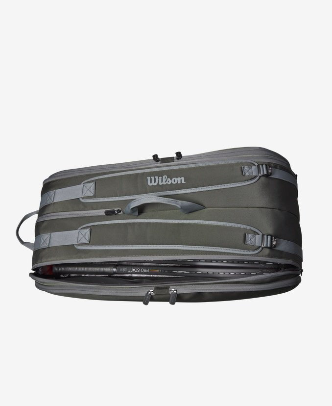 Wilson Tour Tennis Bag 12 Pack - Durable Dark Green Tennis Backpack for Men & Women | Perfect for Tennis Tournaments, Training & Travel