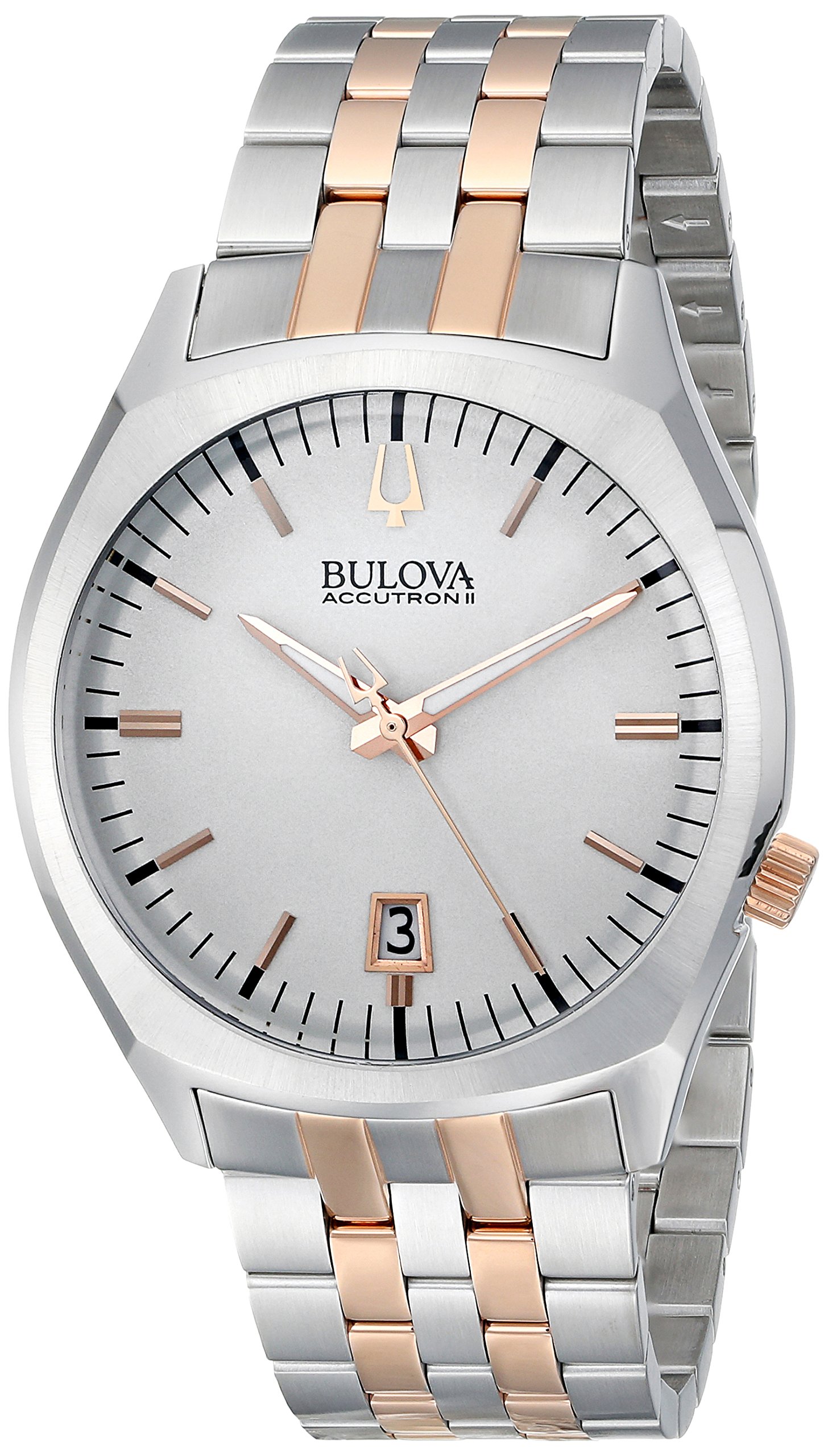 Bulova Men's Accutron II Surveyor Stainless Steel Watch with Leather Strap - Classic Analog Quartz Timepiece for Business, Casual & Formal Occasions