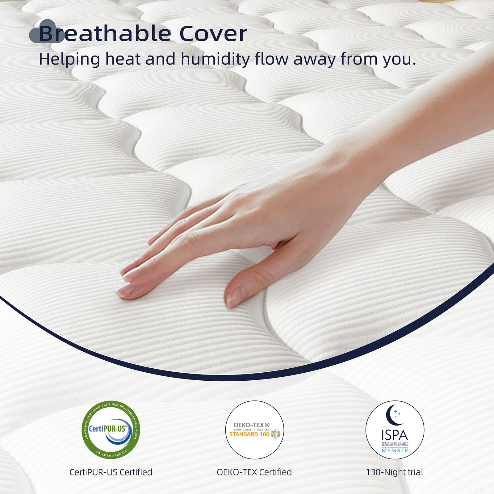 10 Inch Twin Size Hybrid Mattress in a Box - Zero Pressure Foam & Innerspring for Pressure Relief, Motion Isolation, Medium Firm - CertiPUR-US Certified - Perfect for Guest Rooms, Kids' Beds & Small Spaces