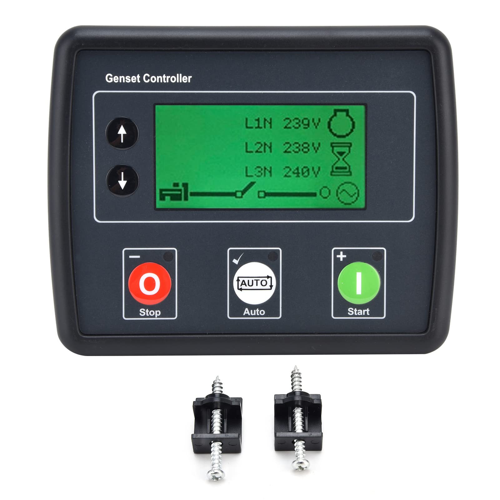Luqeeg DSE4520 3 Phase Diesel Generator Controller Module - LCD Display, Remote Monitoring, Inverter Integrated Control Panel for Genset Protection | Ideal for Industrial Power Backup, Emergency Generators & Off-Grid Power Systems