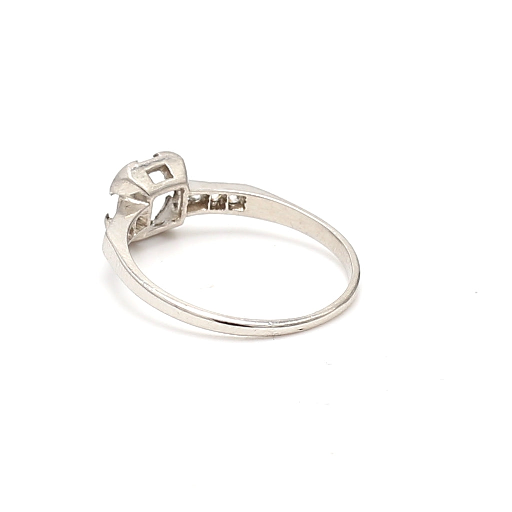 0.06 Carat Round Brilliant G SI1 Diamond Platinum Semi Mount Ring - Elegant Engagement & Wedding Band for Women, Perfect for Proposals, Anniversaries and Special Occasions