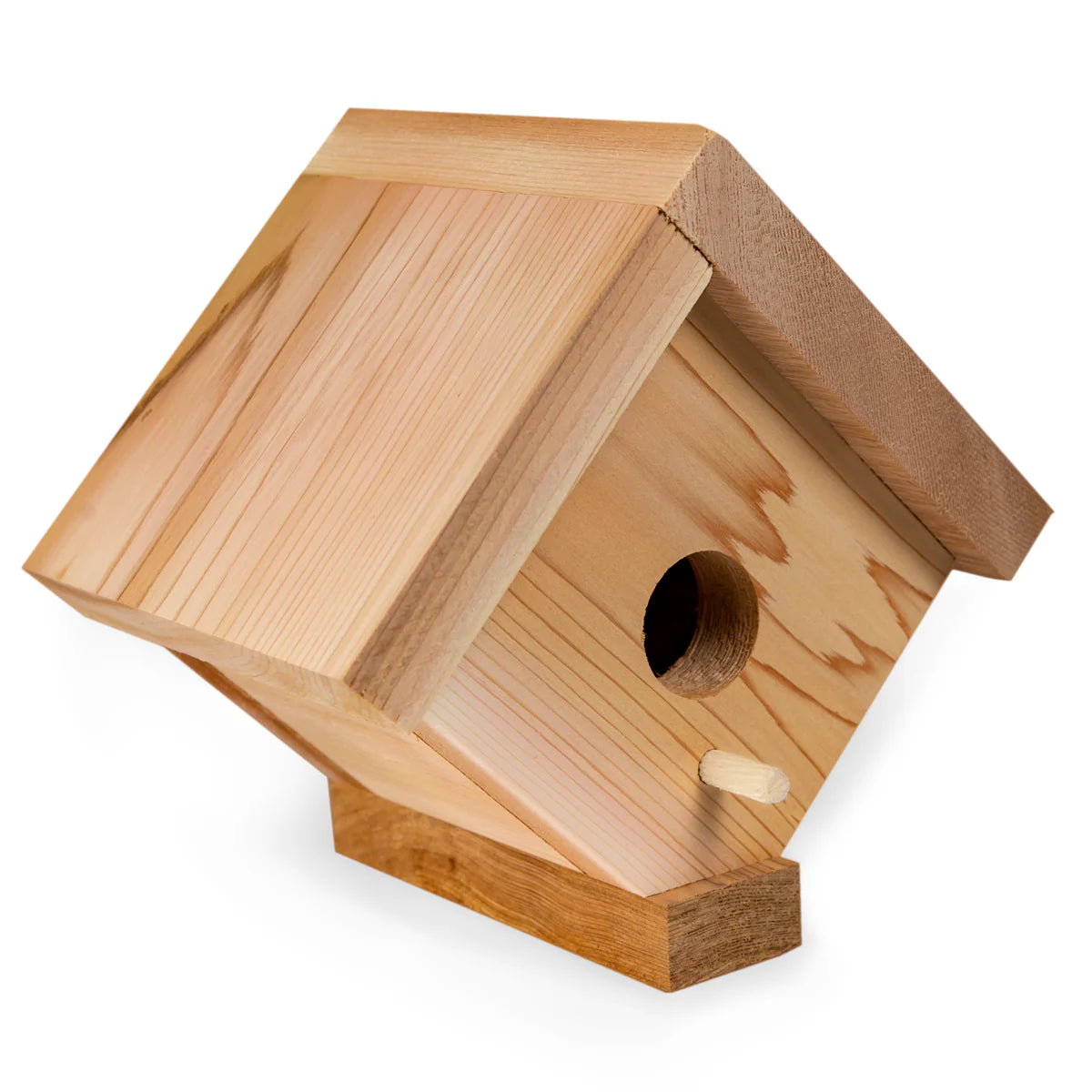 Handmade Cedar Wood Birdhouse for Outdoor Garden - Natural Wooden Bird House for Wild Birds - Perfect for Backyard, Patio, and Garden Decoration