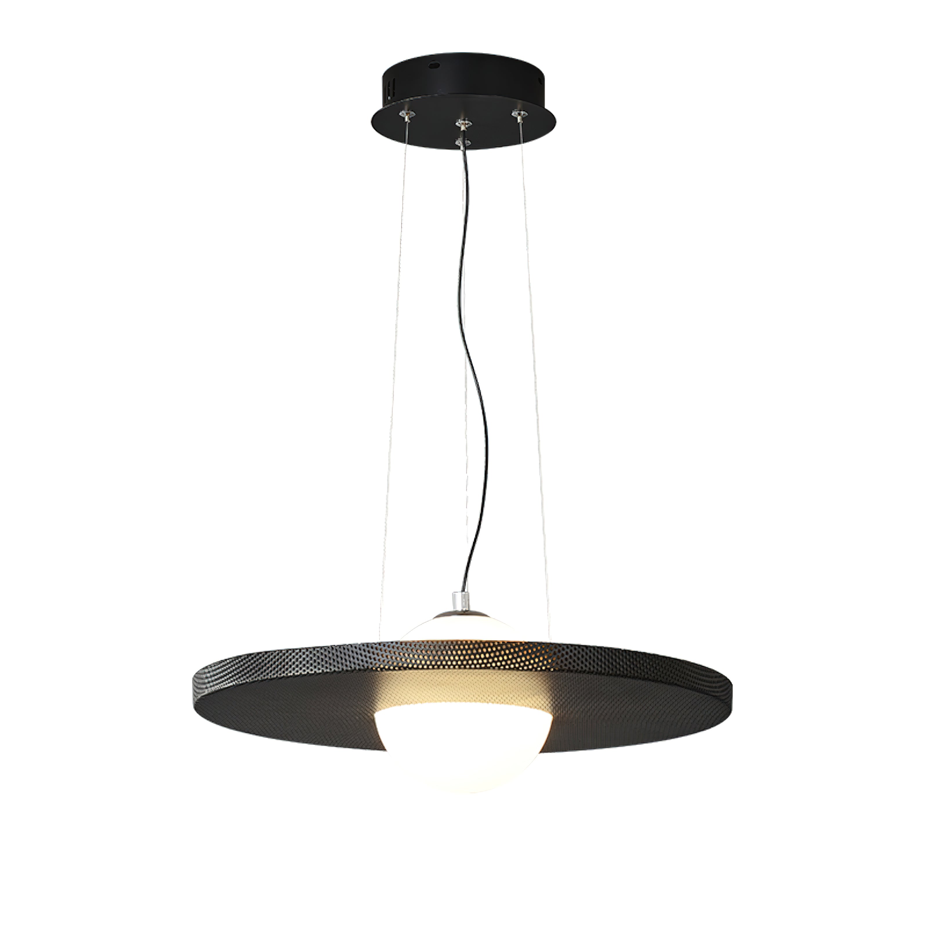 Stylish Frisbee Chandelier - Unique Ceiling Light Fixture for Home & Outdoor Decor - Perfect for Living Rooms, Patios, and Game Rooms