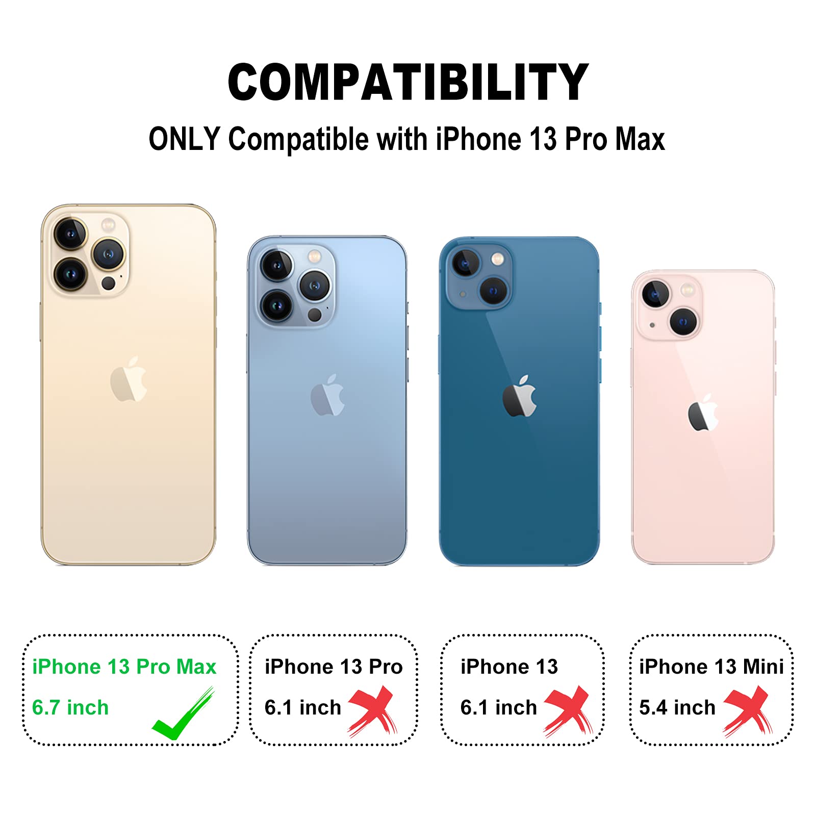 Premium Soft PU Leather Wallet Case for iPhone 13 Pro Max 6.7