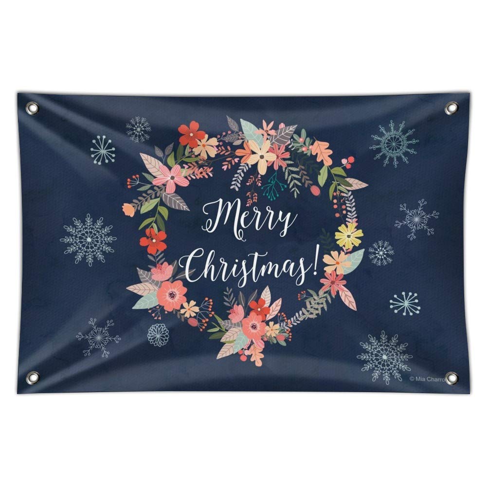 Festive Christmas Snowflake Wreath - Elegant Holiday Decor for Home, Office & Business - Perfect for Door, Wall & Window Decorations