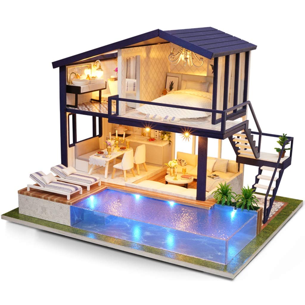 Miniature 3D Music Box DIY Kit - Handmade Spinning Windup Musical Dollhouse with LED Furniture for Adults | Perfect for Home Decor, Gift Giving & Collectors