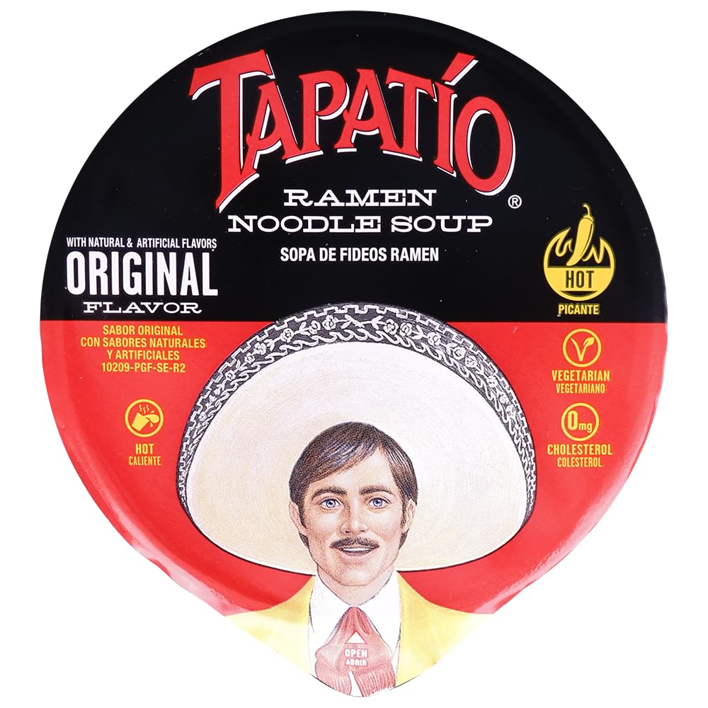 Tapatio Spicy Ramen Noodle Soup Cup - Original Flavor - 2.29 Oz (Pack of 12) | Instant Mexican Style Ramen for Quick Meals, Office Lunch & College Dorm Snacks
