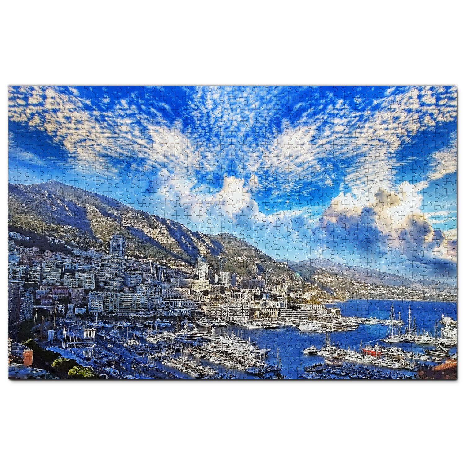 1000-Piece Monaco Port Jigsaw Puzzle - Premium Wooden Travel Souvenir & Home Decor for Adults | Perfect Gift for Puzzle Lovers & Travel Enthusiasts