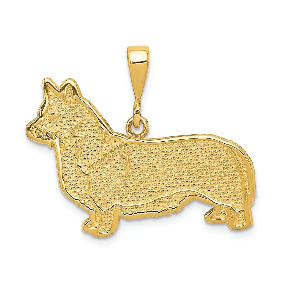 14K Yellow Gold Welsh Corgi Charm Pendant - Handmade Fine Jewelry for Dog Lovers - Perfect Gift for Pet Owners, Birthdays & Anniversaries
