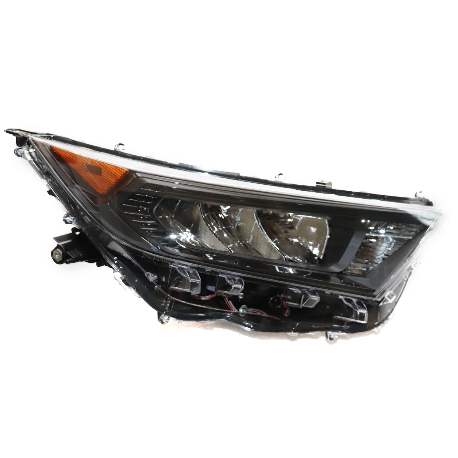 LOYALHEARTDY LED Headlight Assembly Replacement for 2019-2020 Toyota RAV4 - Passenger Side Only | OE Style Headlamp with Chrome Housing & Clear Lens | Perfect for Night Driving, Off-Roading & Vehicle Upgrades