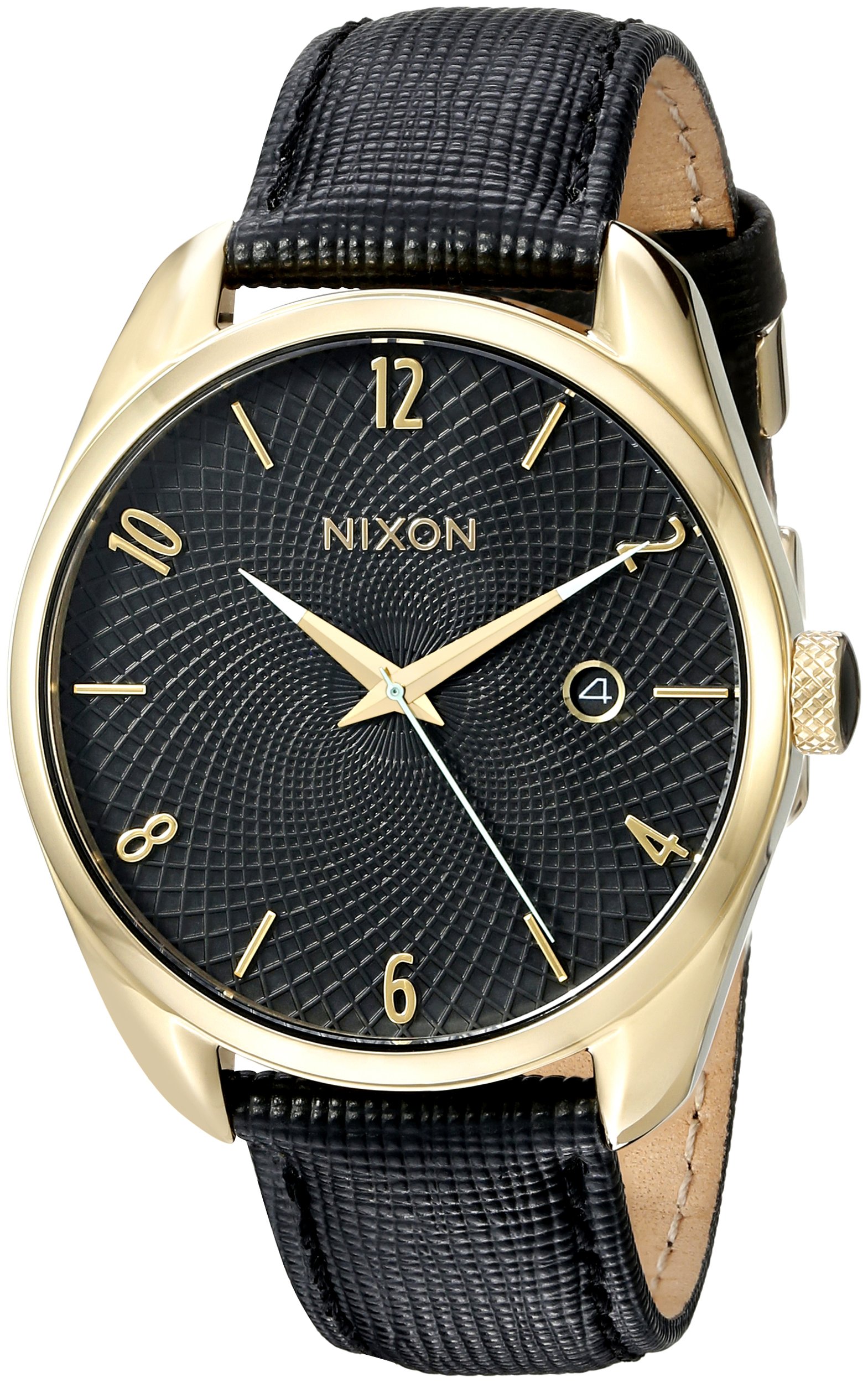 Nixon Women's A473513 Bullet Leather Strap Analog Watch - Japanese Quartz Movement, Black Dial - Perfect for Casual Wear, Office & Everyday Use