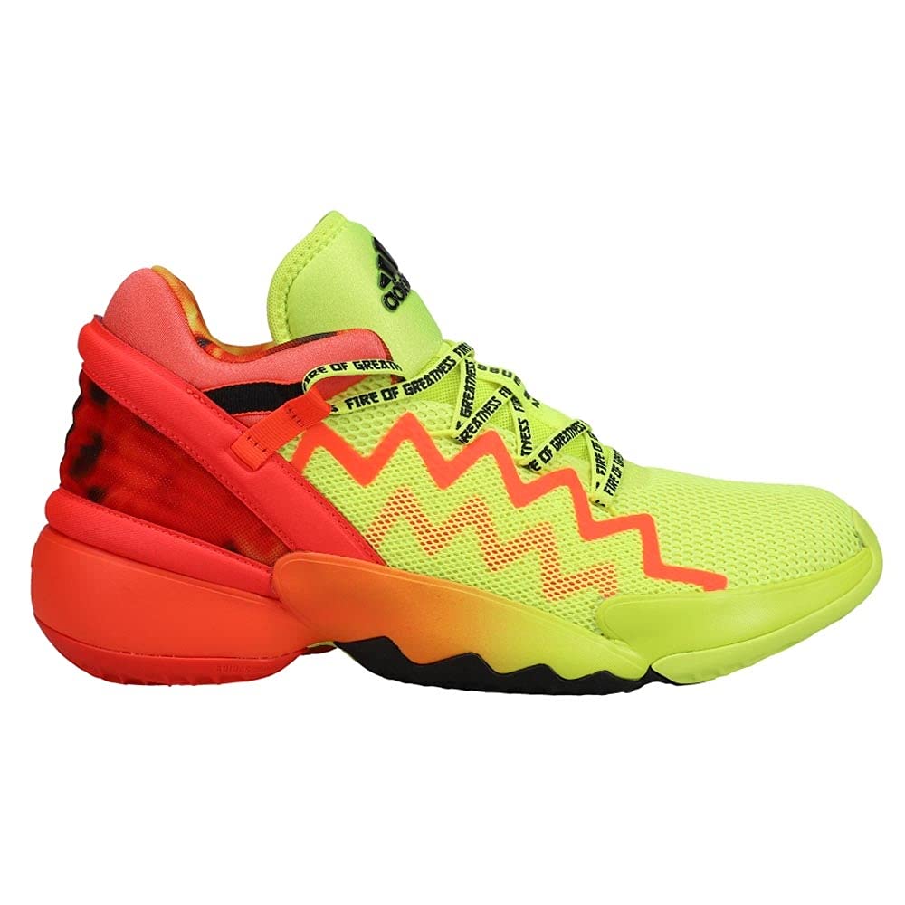 adidas Men's D.O.N. Issue #2 Basketball Shoes - Red & Yellow Size 10.5 M - High-Performance Sneakers for Court Play & Casual Wear
