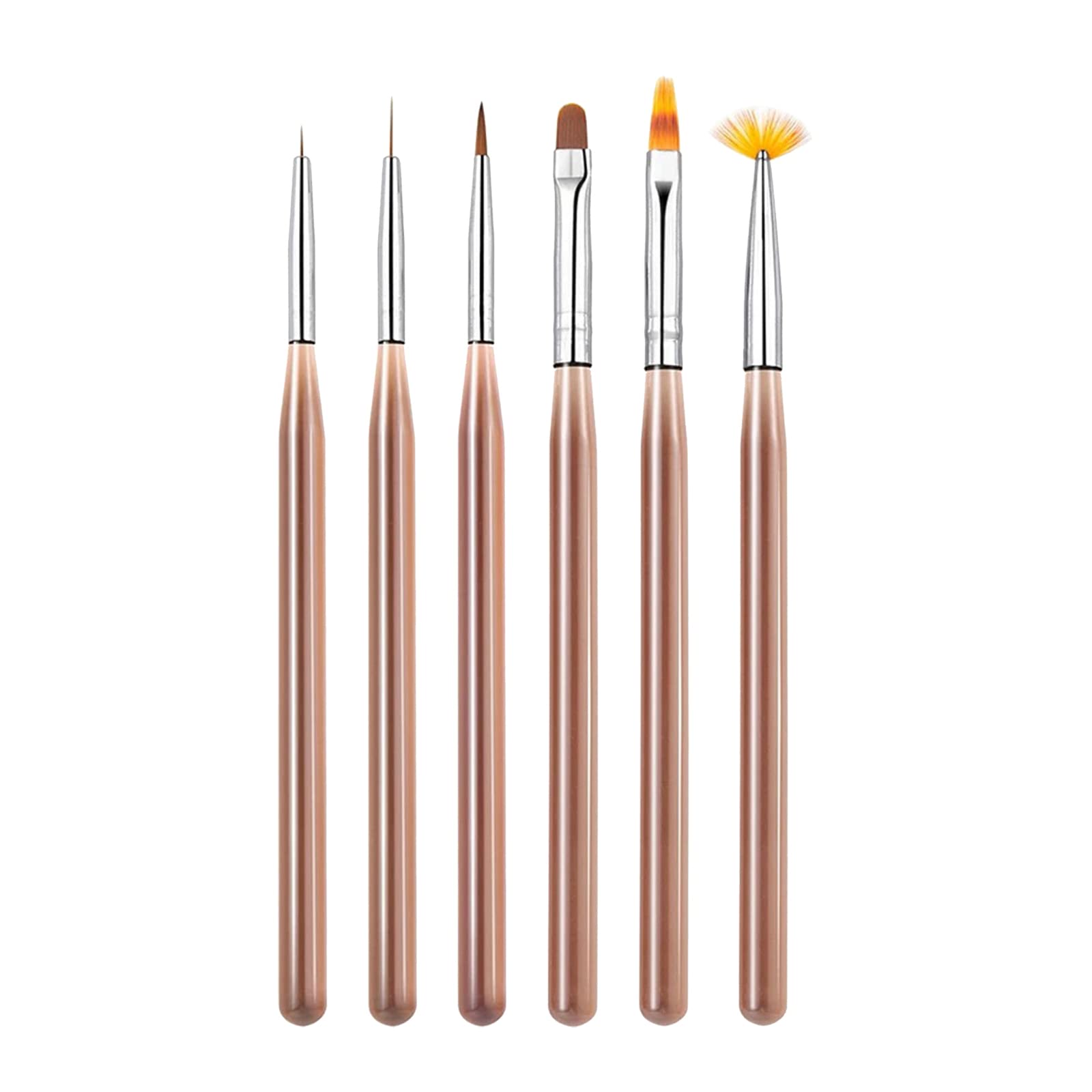 Professional Nail Art Brushes Set for Gel Polish & Acrylic - Nail Painting Guides, Liner Brushes & Drawing Pens - Perfect for Salon & DIY Home Manicure (Khaki, One Size) - Ideal for Nail Art Designs, French Tips & Detailed Gel Polish Application