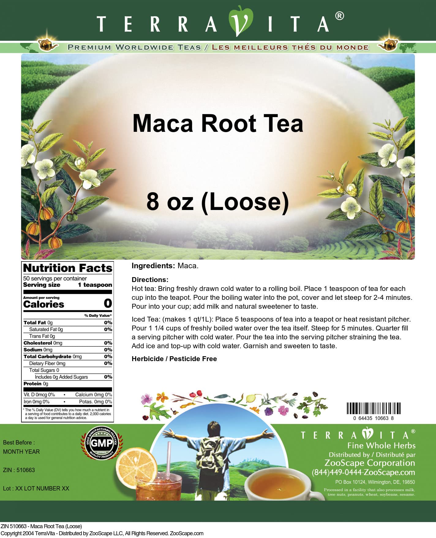 Organic Maca Root Loose Leaf Tea - 2 Pack (8 oz Each) | Energy Boosting Herbal Tea for Focus & Vitality | Perfect for Morning Boost or Pre-Workout Drink