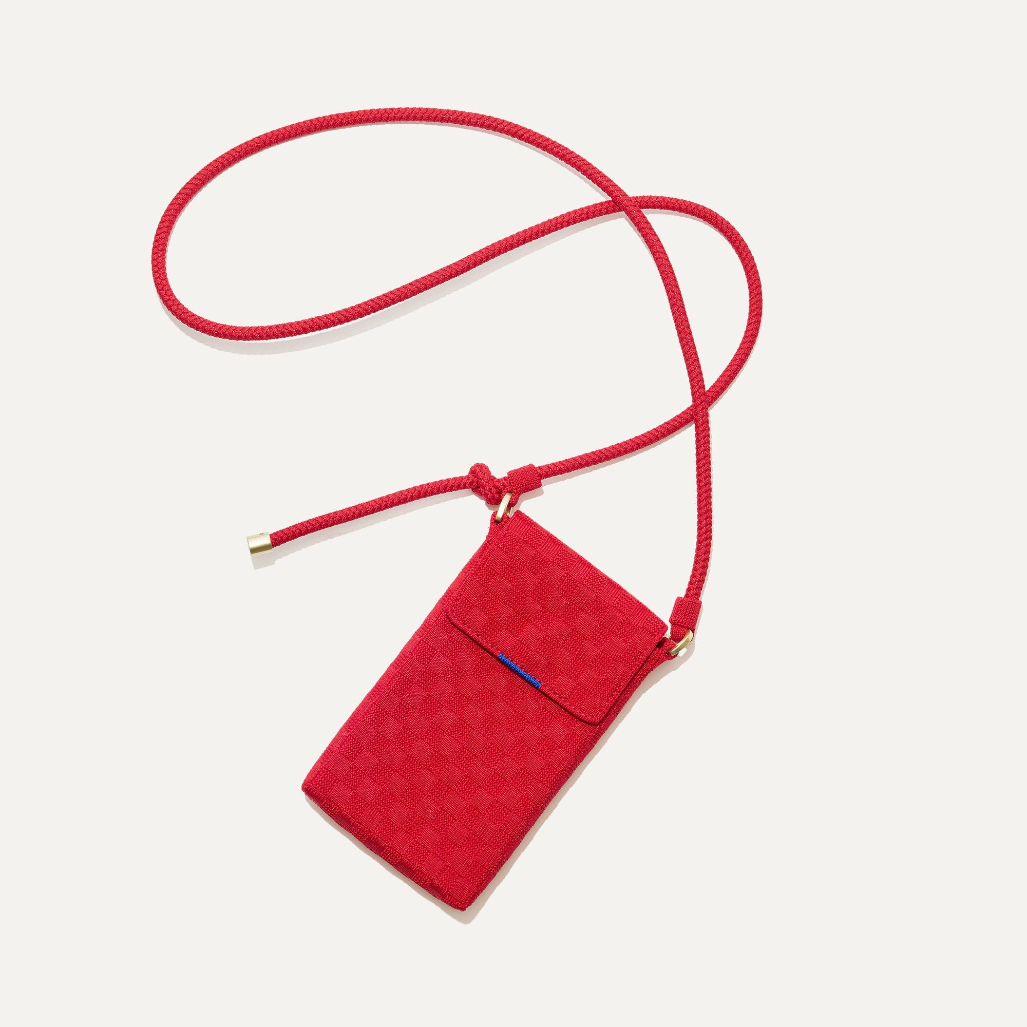 Stylish Red Crisp Basketweave Phone Crossbody Bag - Perfect for Travel, Shopping & Everyday Use