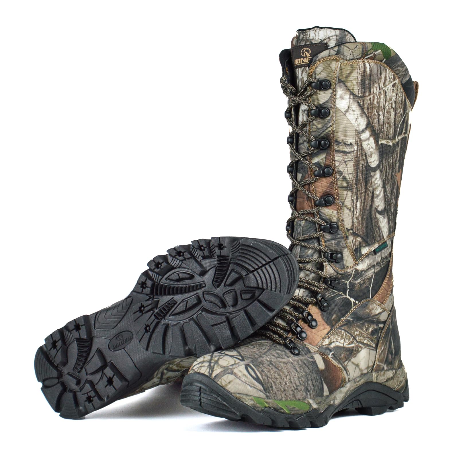 Men's Waterproof Snake Proof Hunting Boots - 16 Inch Lightweight Side Zip Mud Boots with Non-Slip Sole - Perfect for Outdoor Hunting, Hiking & Farm Work