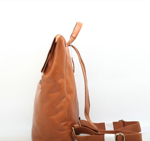 Stylish Minimalist Leather Backpack for Women - Waterproof & Lightweight Travel Laptop Bag - Perfect for Work, College & Everyday Commute