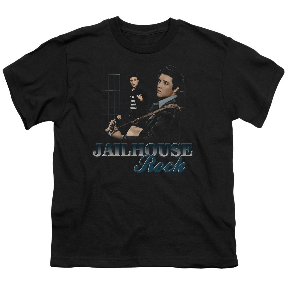 Elvis Presley Jailhouse Rock Unisex Youth T-Shirt for Boys & Girls - Vintage Music Tee for Kids, Perfect for Concerts, Parties & Casual Wear