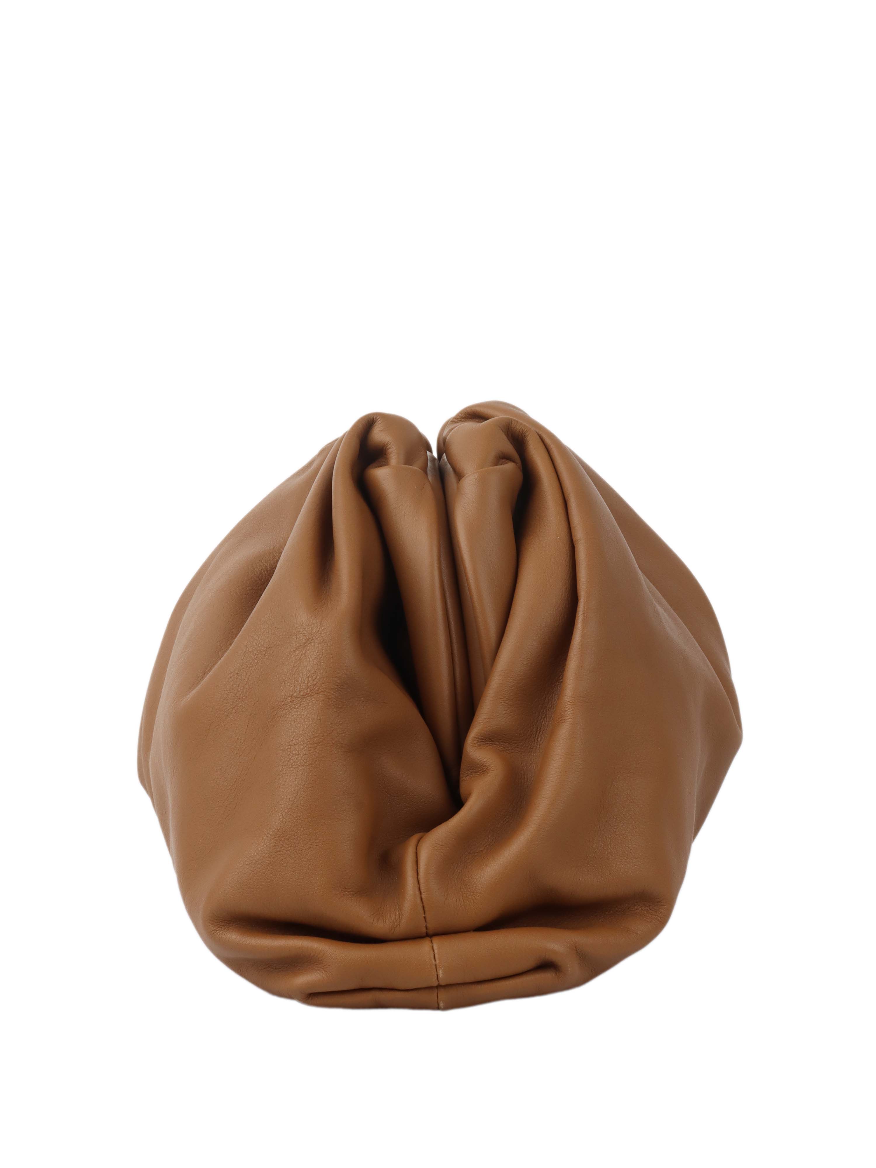 Bottega Veneta Leather Pouch Bag in Tan | Premium Crossbody Clutch for Women | Perfect for Parties, Travel & Everyday Use