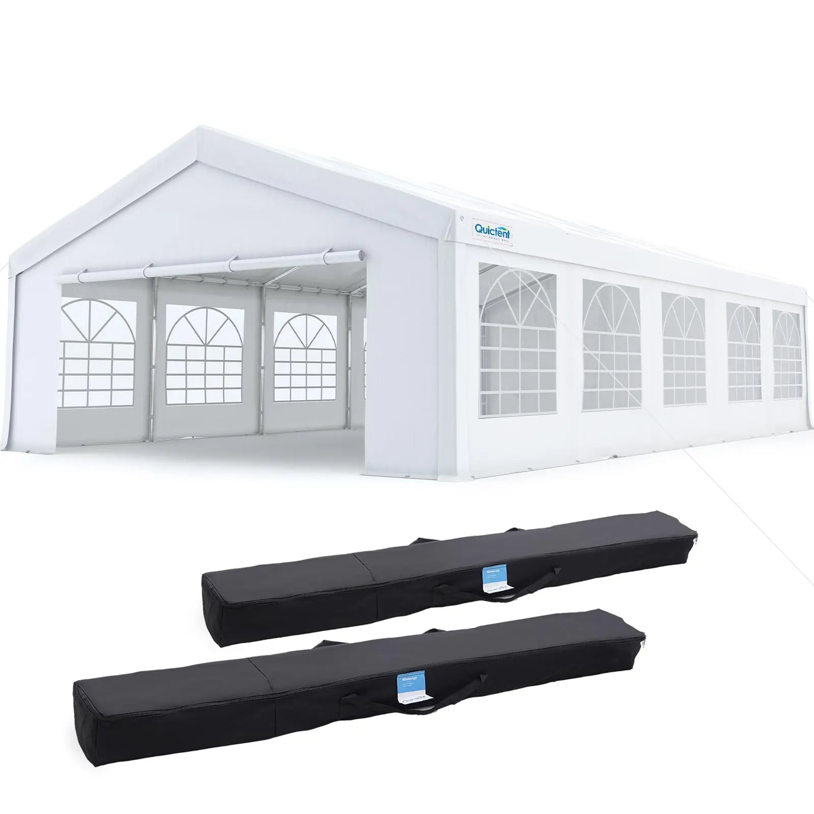 Quictent 20x30ft Large White Party Tent - Waterproof & Sturdy Outdoor Canopy for Weddings, Events, and Backyard Gatherings