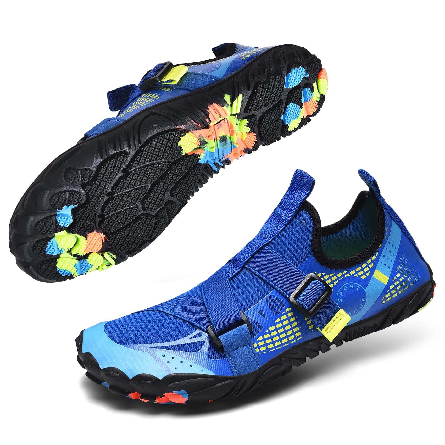 Copulan Men's Water Shoes - Quick-Dry Aqua Socks for Beach, Pool, Surfing & Diving | Barefoot Sneakers for Swimming, Snorkeling, Yoga & Water Aerobics | Lightweight Athletic Sports Shoes for Outdoor Water Activities