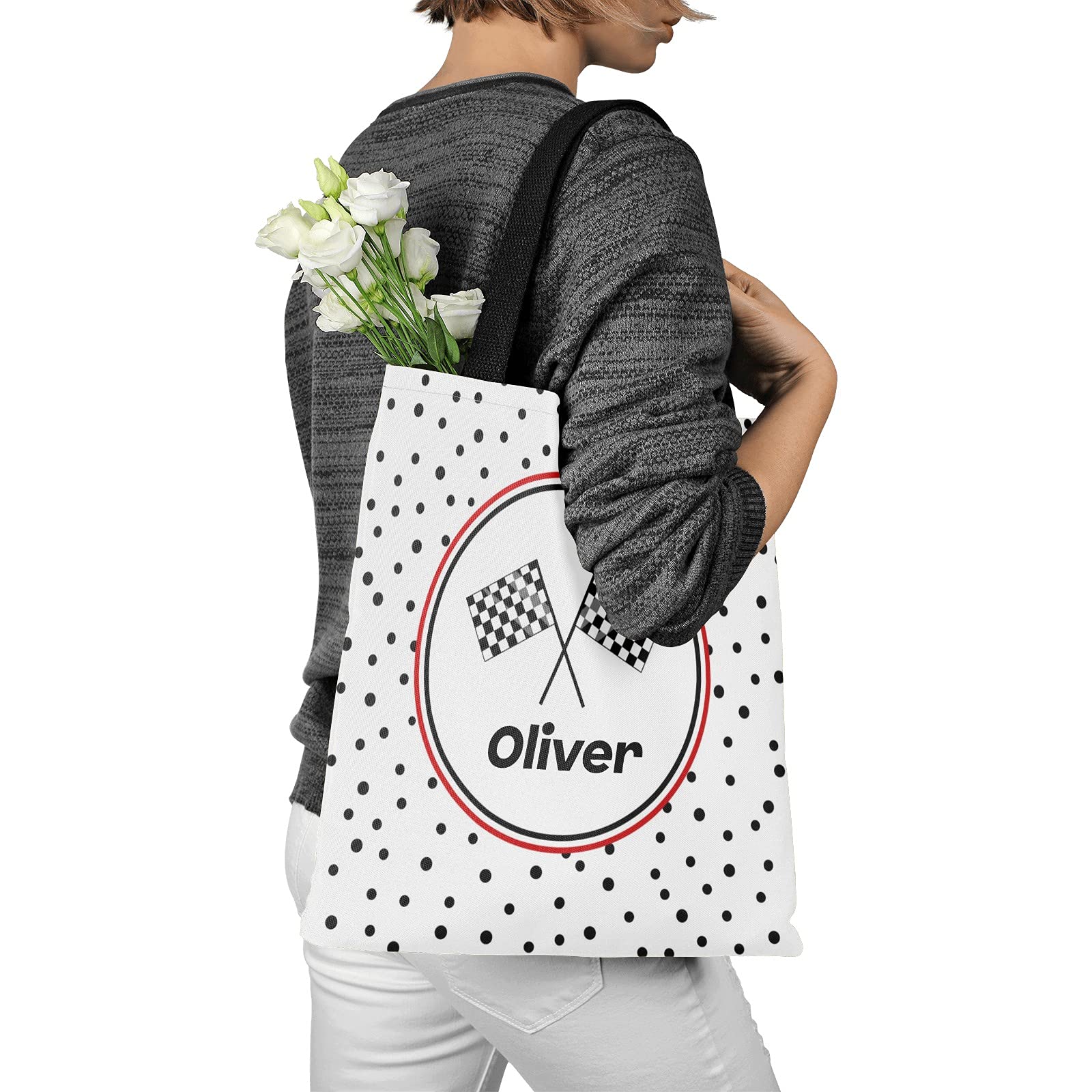 Personalized Canvas Tote Bags for Women & Kids - Eco-Friendly Reusable Shopping Bags for Groceries, Beach, Travel & Daily Use | Customizable Gift Idea