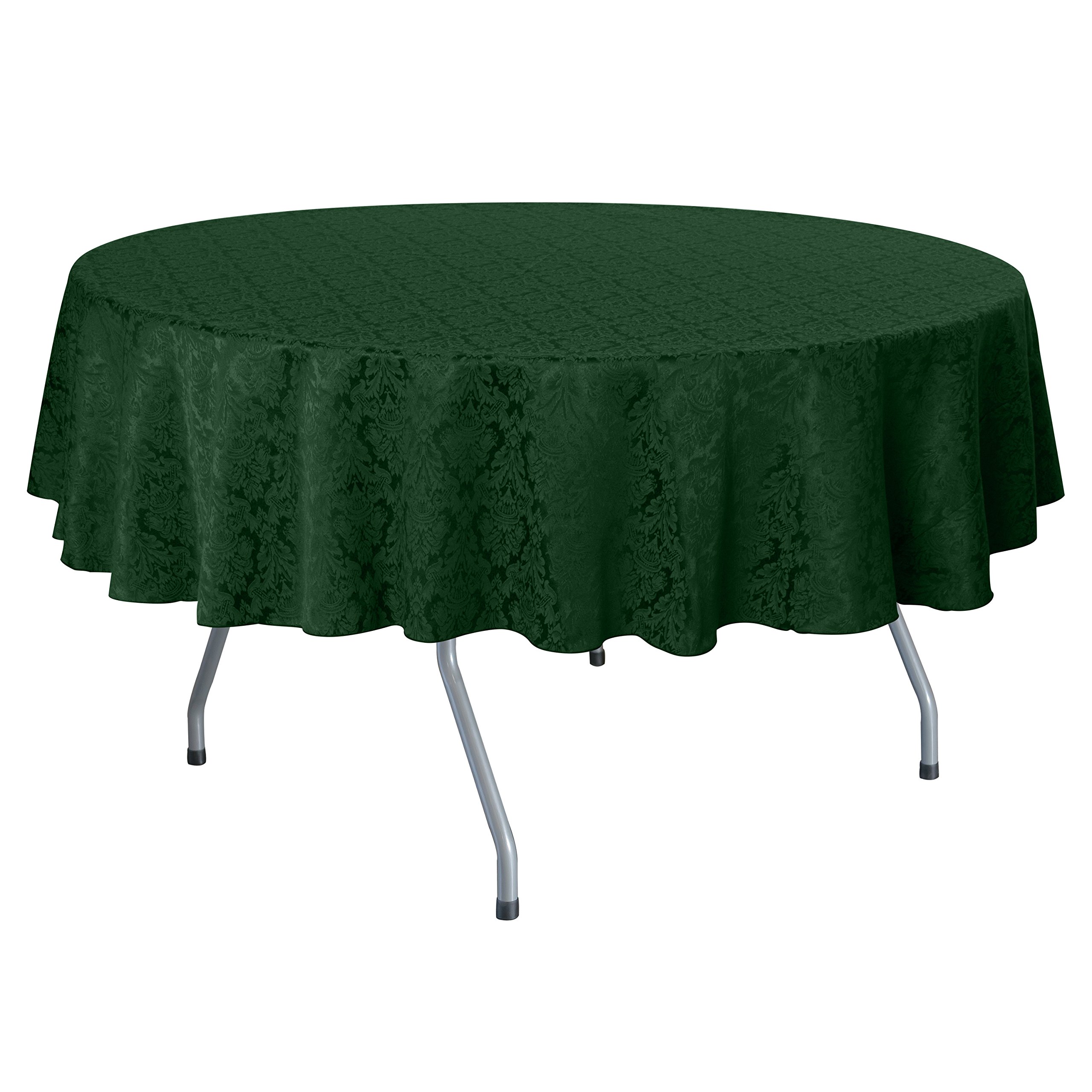 5-Pack Saxony 60-Inch Round Damask Tablecloth Set - Premium Textile for Tables Under 60
