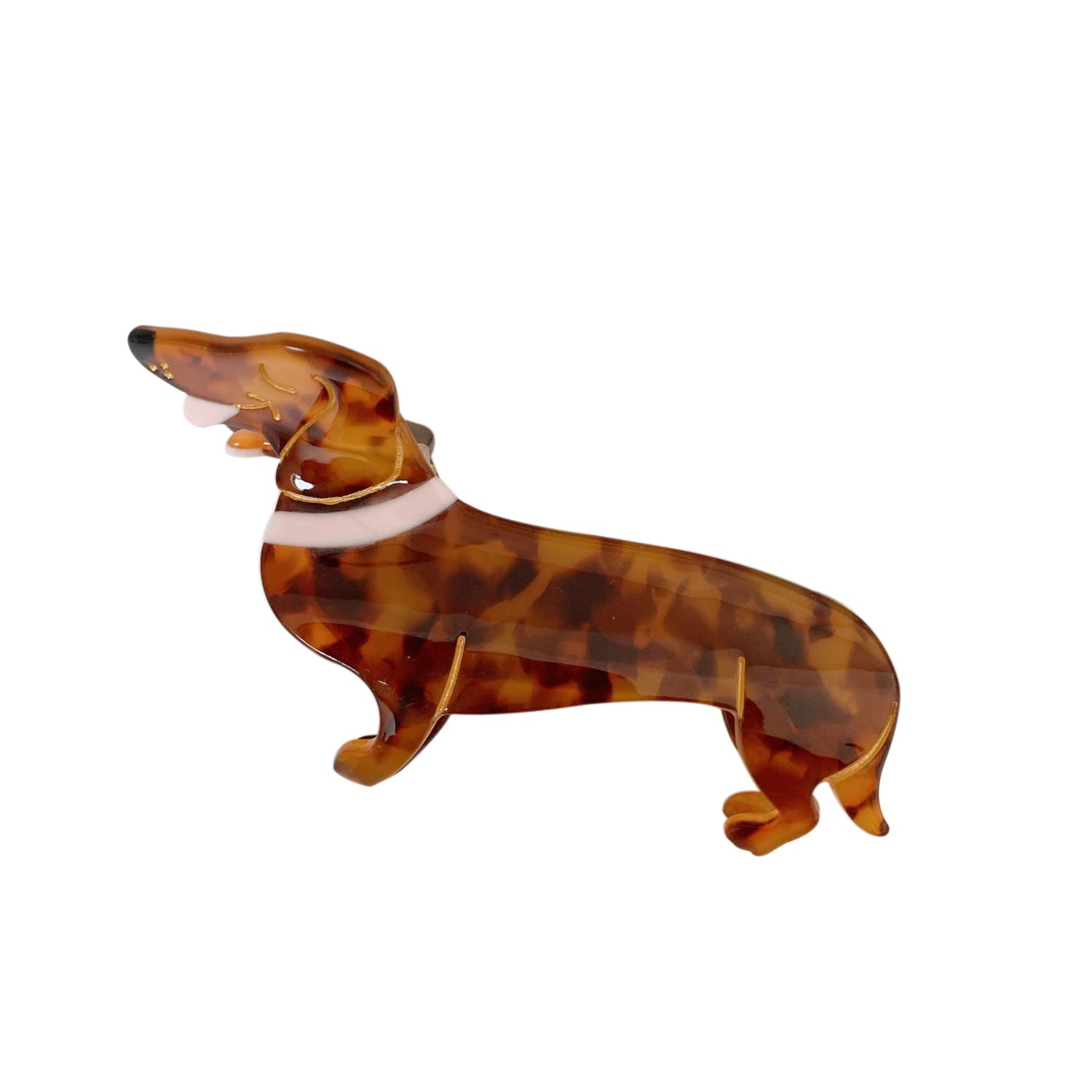 Cute Dachshund Hair Clips for Women - 5 Inch Dog Shaped EVA Claw Hair Clips - Perfect for Ponytails, Buns & Everyday Hairstyles