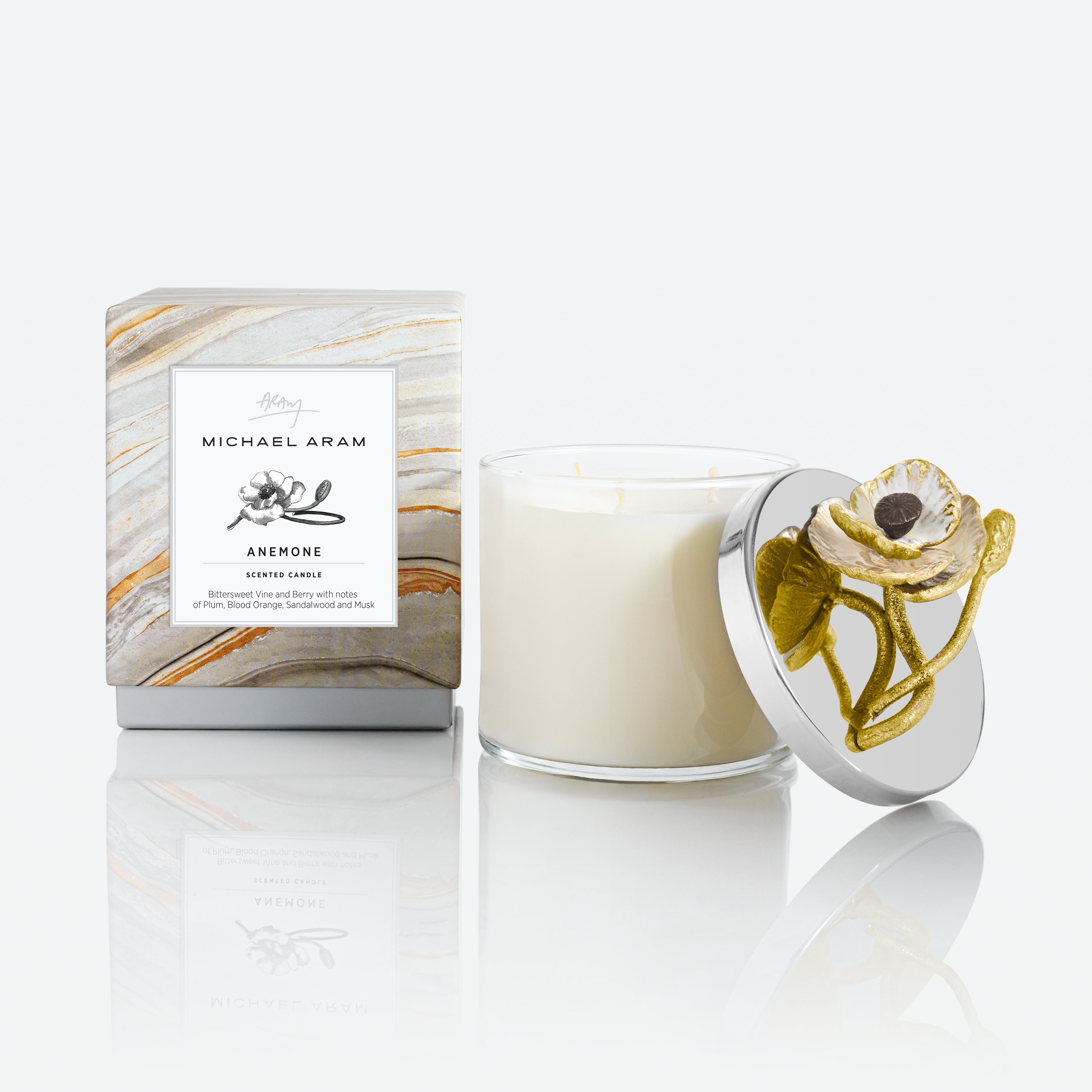 Anemone Scented Candle - Floral Aromatherapy Soy Wax Candle for Home, Relaxation & Romantic Ambiance - Perfect for Bedroom, Bathroom & Gift Giving