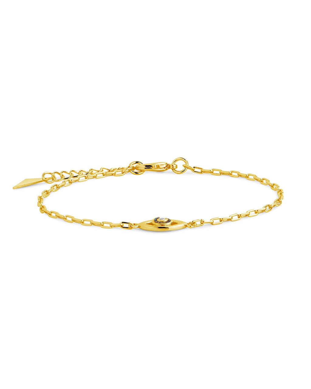 Leidy CZ & Mother of Pearl Evil Eye Station Bracelet - Elegant Protection Jewelry for Women, Trendy Boho Chic Accessory for Everyday Wear, Gift for Her