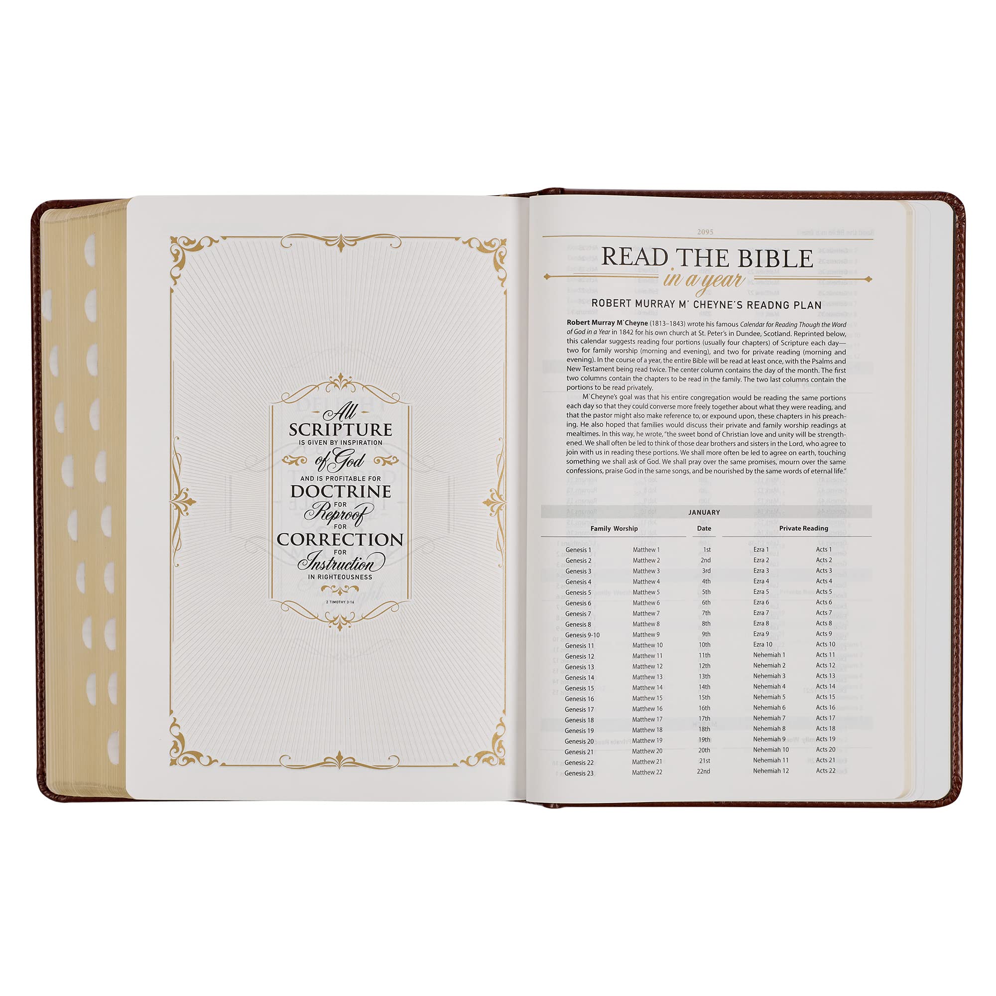 KJV Study Bible, Standard Print Faux Leather Hardcover with Thumb Index - King James Version Holy Bible in Toffee/Burgundy for Personal Devotion, Bible Study Groups & Church Services