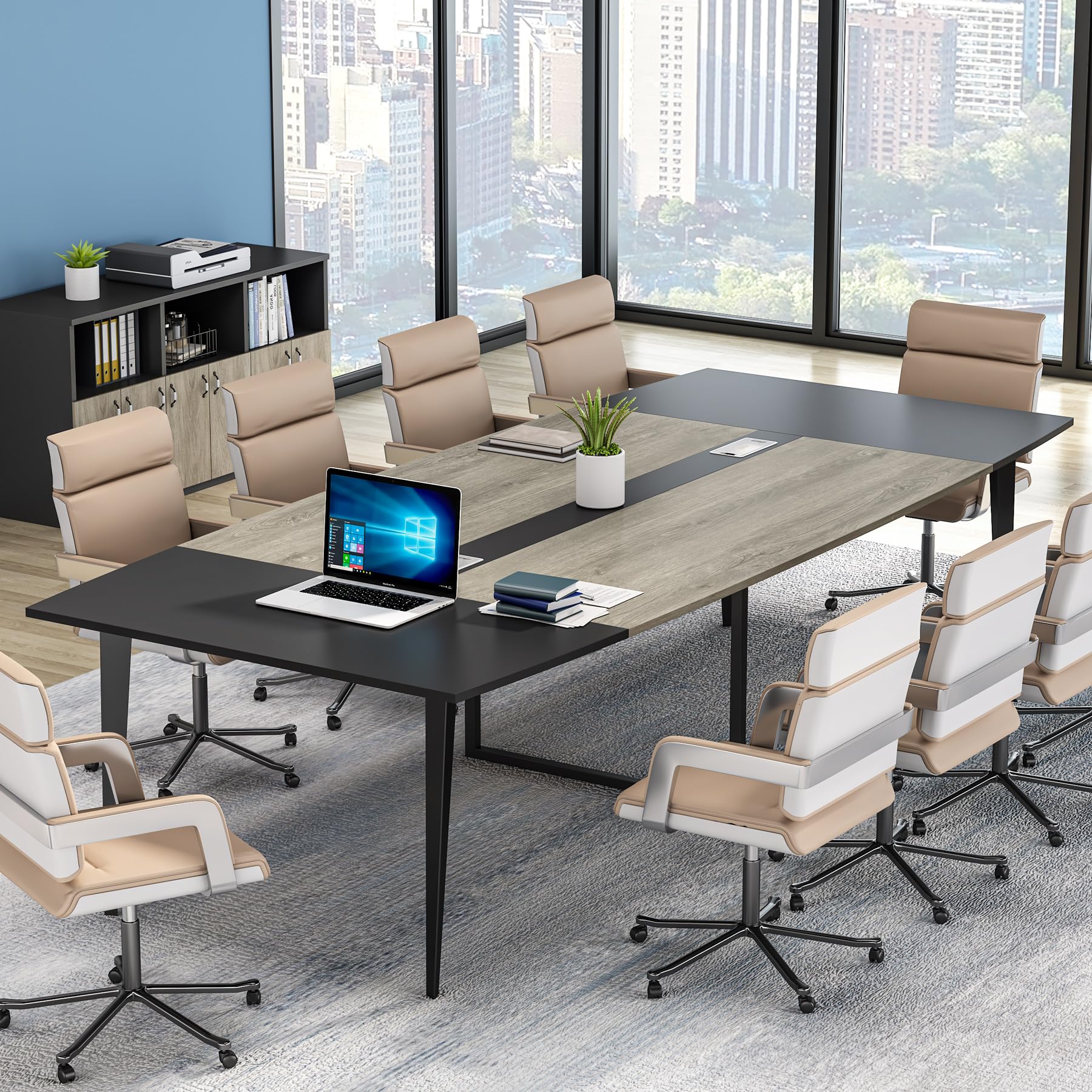 Tribesigns 8FT Boat Shape Conference Table - 94.48