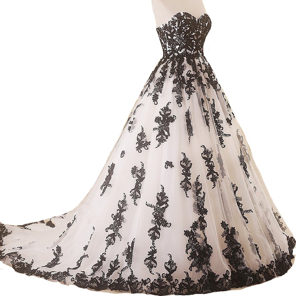 Kivary Vintage Gothic Black Lace Ball Gown - Elegant Long Prom Dress & Wedding Gown for Formal Events, Evening Parties & Special Occasions