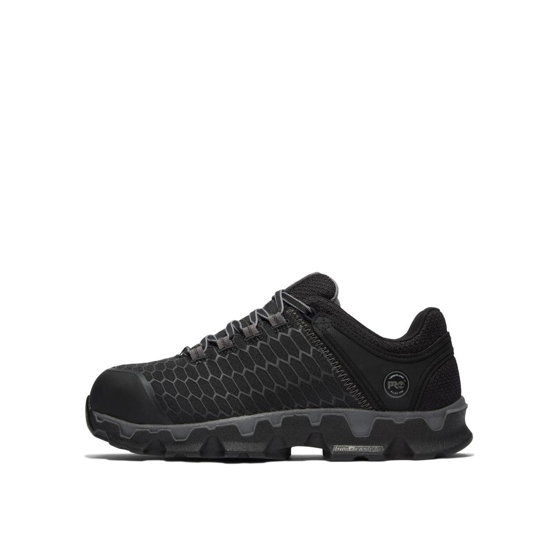 Powertrain Sport Alloy Toe Work Shoes for Men - Black/Grey Safety Sneakers - Lightweight & Comfortable for Construction, Warehouse & Industrial Work