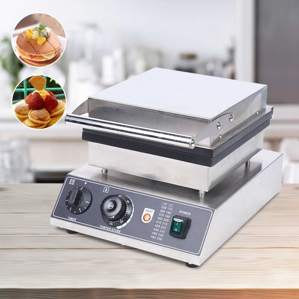 Double Sided Mini Pancake Maker Machine - 110V 1850W Commercial Pancake Maker with 25pc Accessories for Bakery, Home, Restaurant & Snack Bar - Perfect for Breakfast, Brunch & Dessert Making