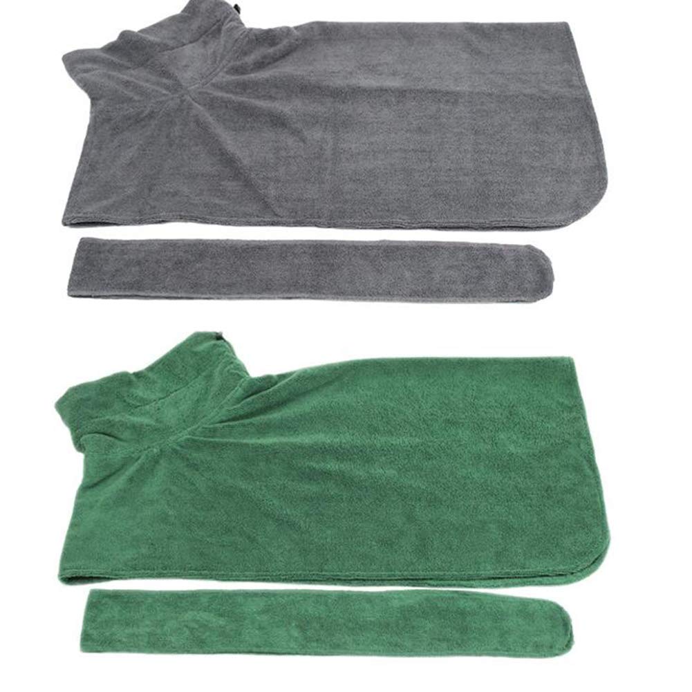 Premium Microfiber Dog Bathrobe - Quick Absorbing Pet Drying Towel with Adjustable Belt for Small, Medium & Large Dogs & Cats - Perfect for Post-Bath, Grooming & Spa Days at Home