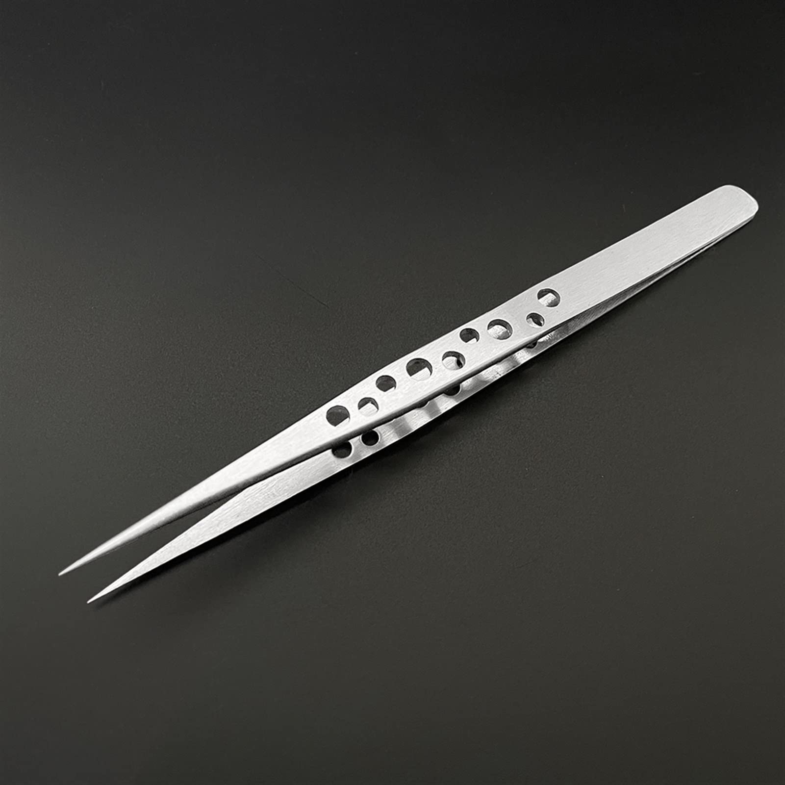 Stainless Steel Reverse Action Tweezers - Straight & Curved Precision Tweezers for Acrylic Nails, Eyelash Extensions & Beauty Maintenance (1PC) | Professional Hand Tools for Nail Shaping, Jewelry Making & Crafting