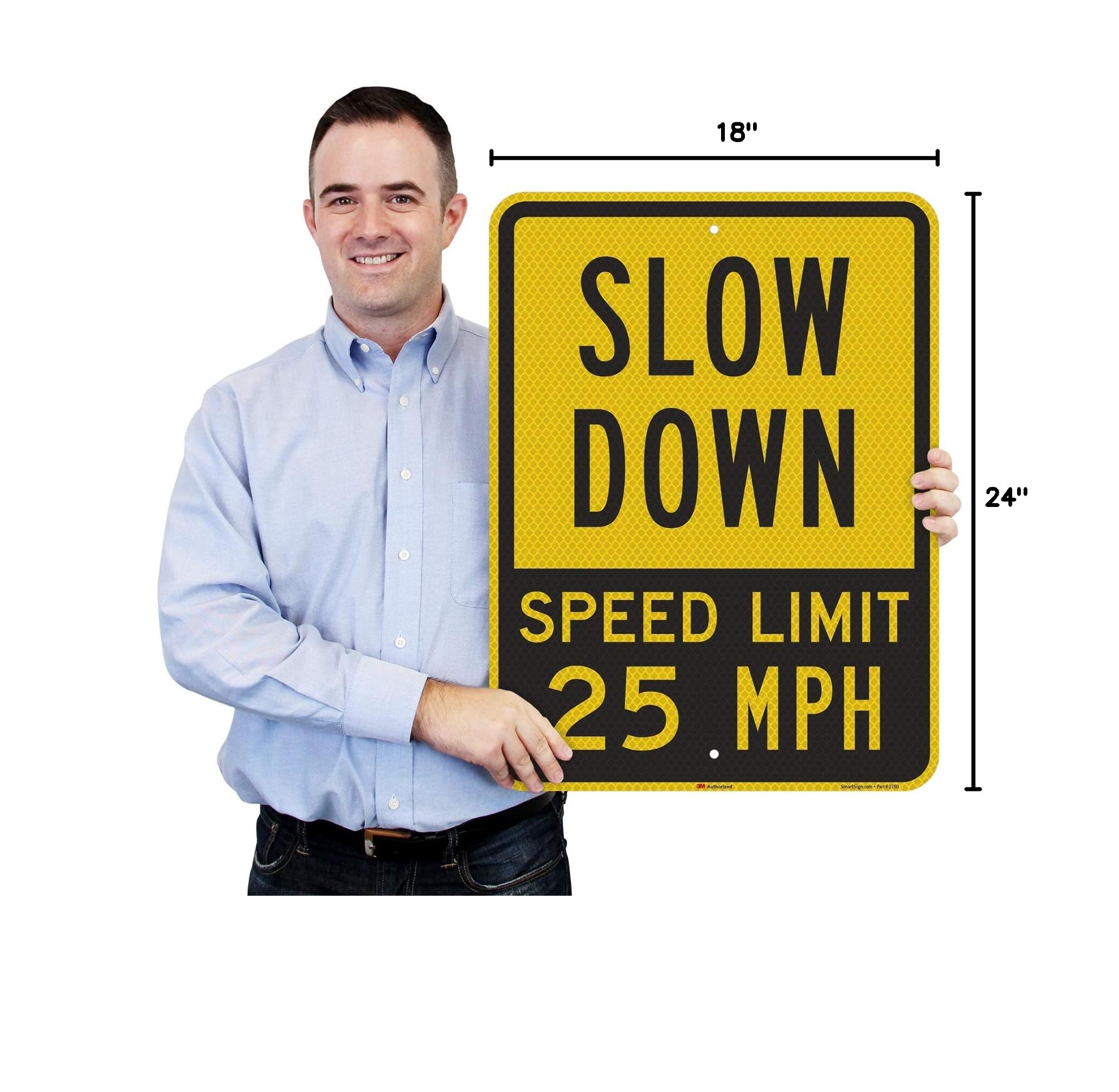 Slow Down - Speed Limit 25 MPH