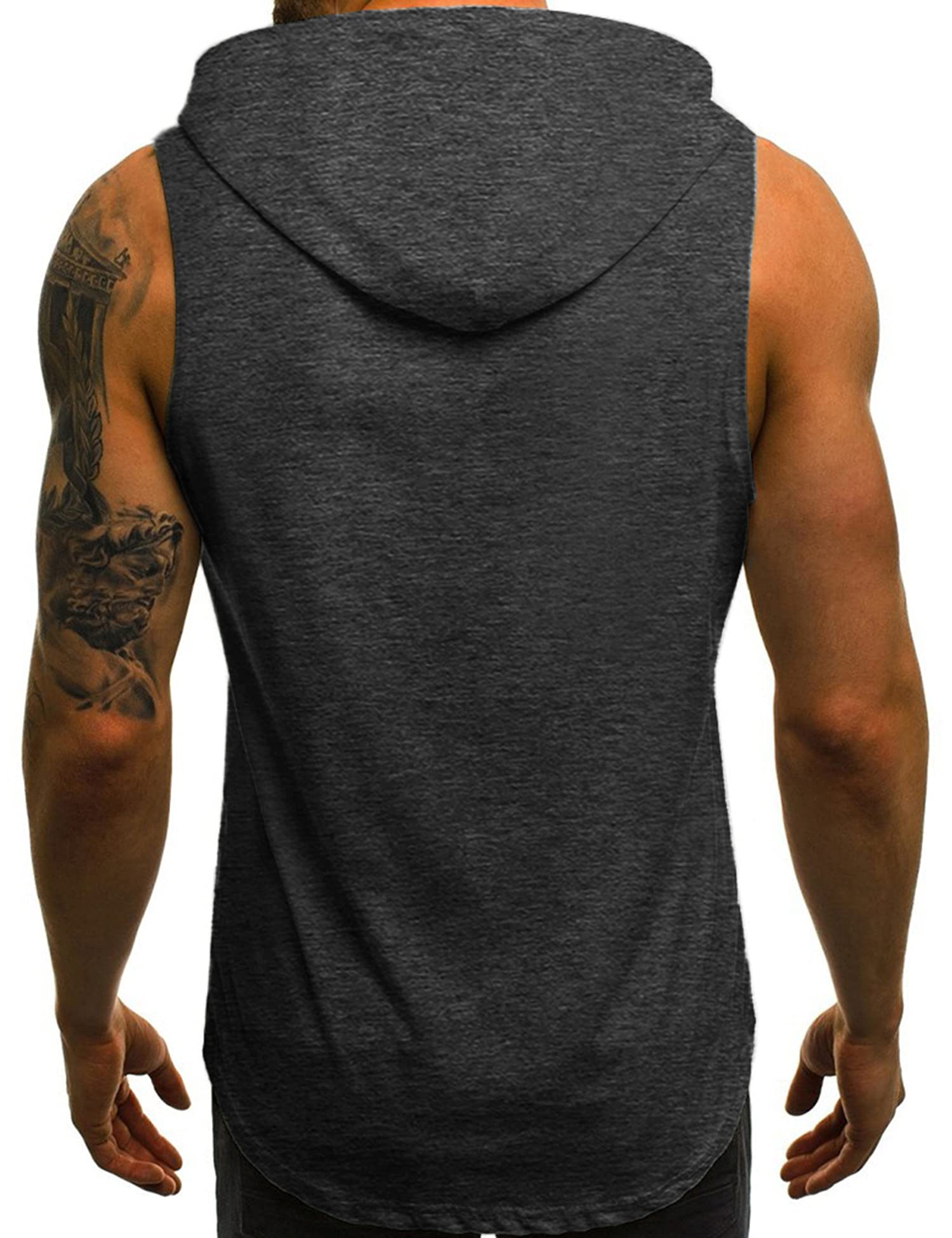 Babioboa Men's Workout Hooded Tank Top - Sleeveless Gym Hoodie for Bodybuilding & Muscle Training - Perfect for Workouts, Running, and Fitness Training